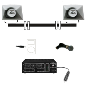 Car roof Horn PA announcement speaker system