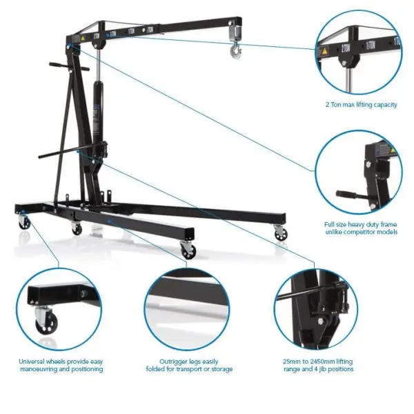 Long reach engine hoist lift features hire