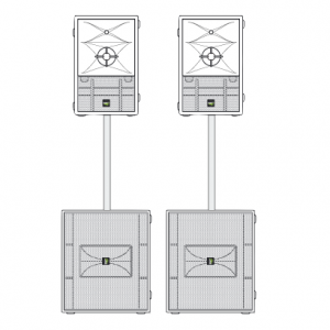 KV2 small speaker hire Harlow Essex ES system with EX1.0 and EX2.5
