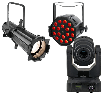 Lighting equipment rental in essex, spotlight, theatre lighting moving light and led