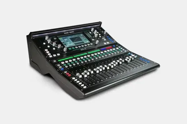 Allen & heath sq5 digital mixing desk, the smallest in it's range pictured at a slight angle