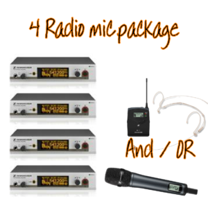 4x Radio Microphone Package
