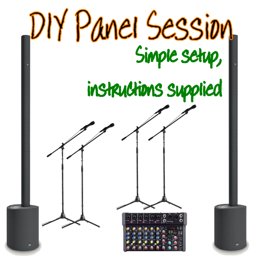 DIY panel session speakers and microphones